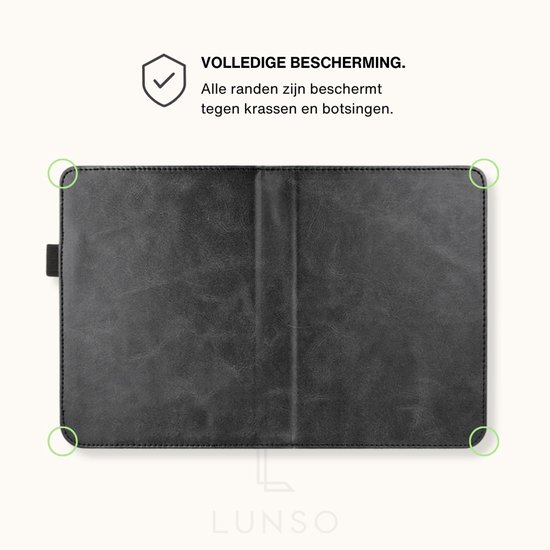 Lunso PocketBook Verse / Verse Pro / Verse Color hoes (6 inch) - Luxe Stand sleepcover - Zwart van Lunso — afbeelding 3