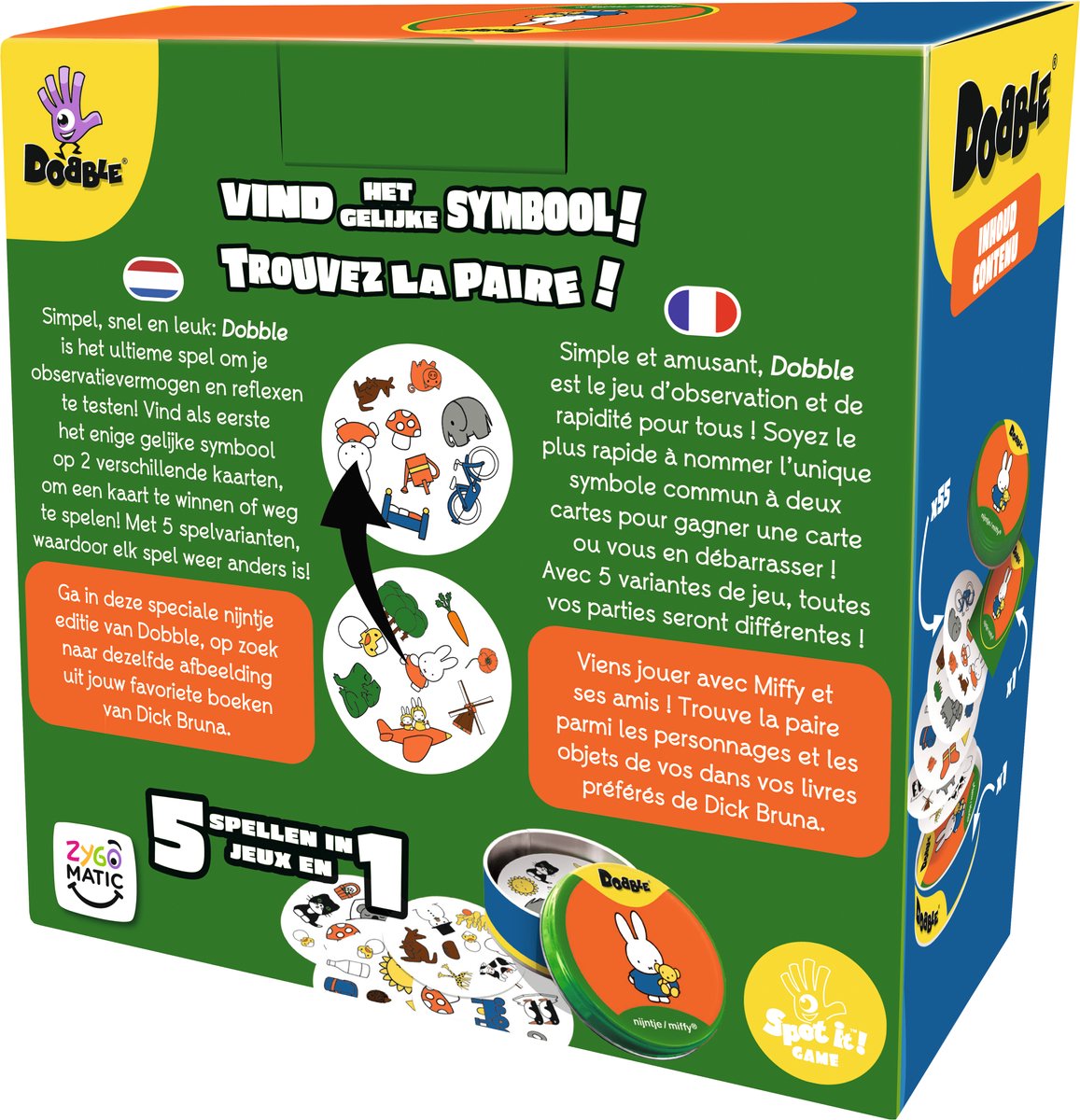 Dobble nijntje/miffy - Kaartspel - Zoekspel voor kinderen - Leerzaam en leuk — afbeelding 4