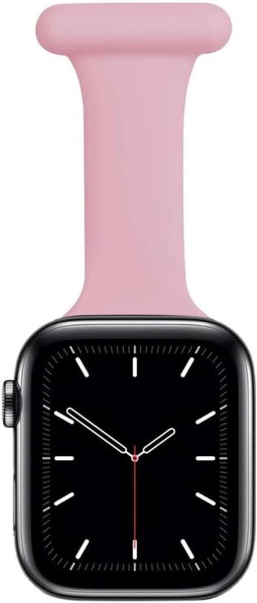Allecto plus - Smartwatch verpleegsters Fob - compatibel met iWatch-apparaten - Roze siliconen horlogeband - Handige pin-sluiting