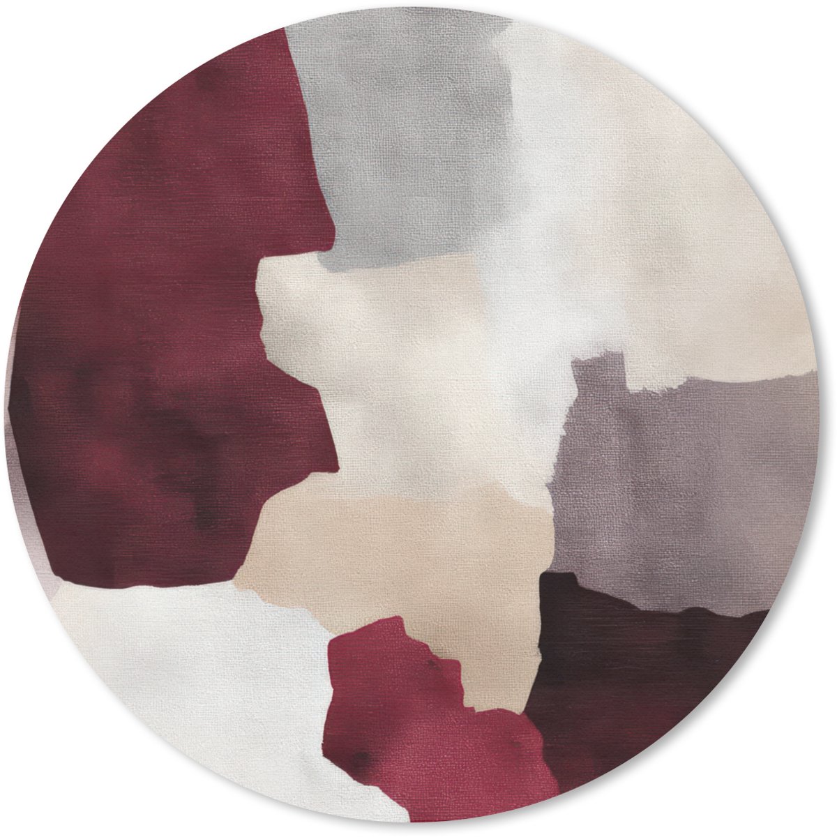 Muismat rond 40x40 cm - Mousepad Abstract - Kleurbakken - Rood - Ronde muismatten