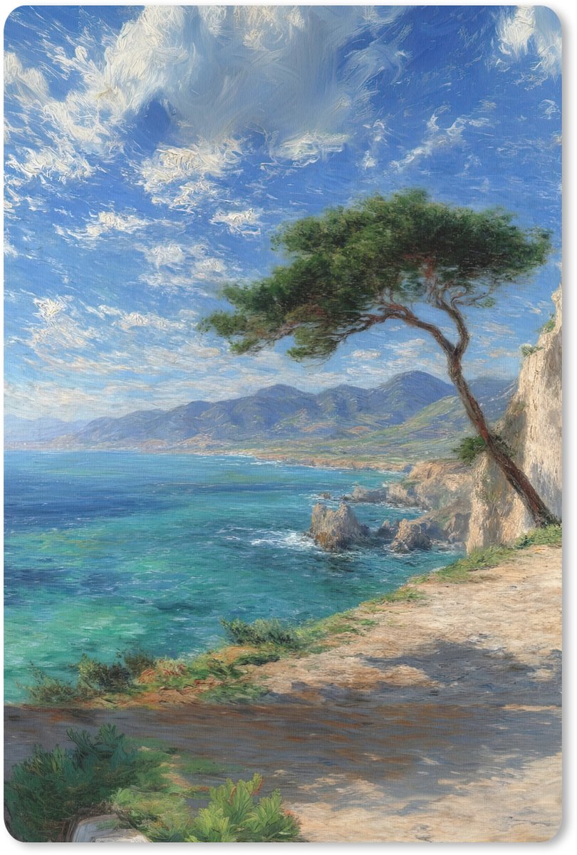 Muismat 18x27 cm - Mousepad Rotsen - Kustlijn - Boom - Bergen - Muismatten