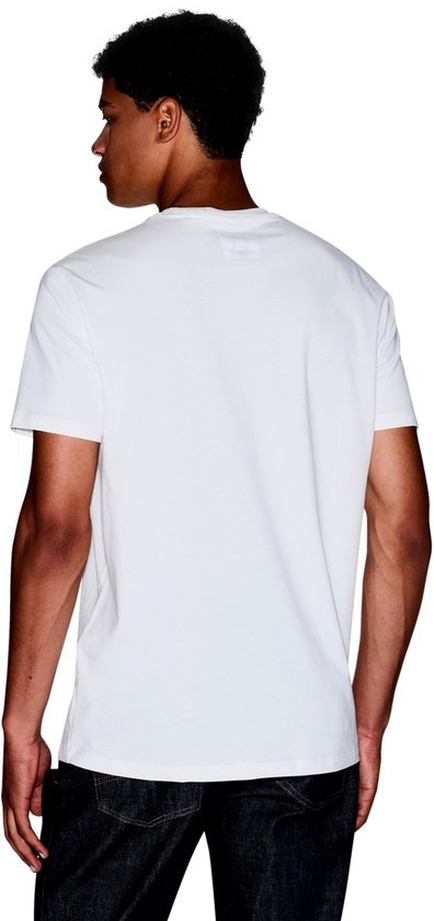 Printed Round Neck Short Sleeve T-shirt - White Shirts
