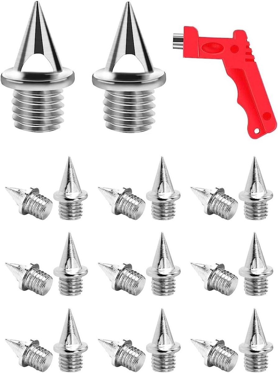 Allecto pl stuks steeksleutel schoenpunten 6 mm stalen piramide vervangende punten voor sportschoenen wandelen lopen springen