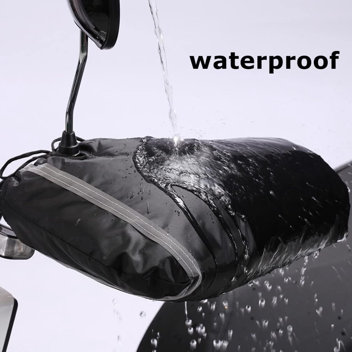 Motorstuurhandschoenen - Winddichte en waterdichte handschoenen - Geschikt voor sneeuwscooters/scooters/ATV's/motoren - Warme handschoenen voor koud weer - Handschoenen voor e-bikes - Warme handschoenen voor de winter, universeel inzetbaar – foto 8