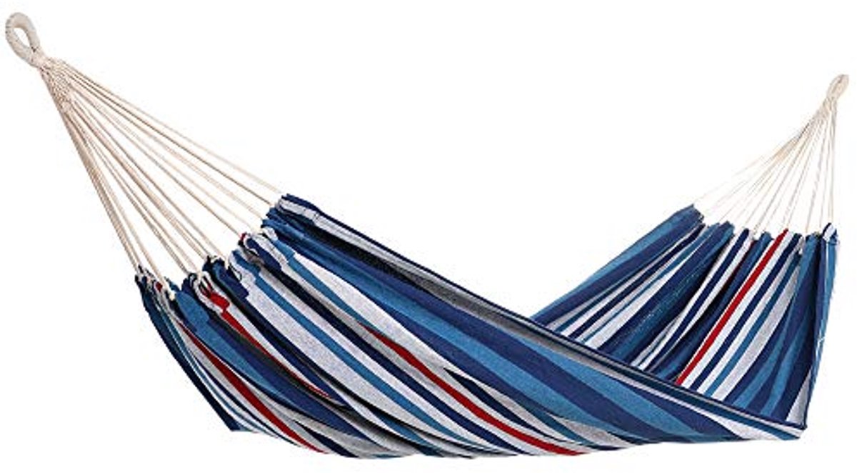 Hangmat 2 Persoons 300 kg Belastbaar 320x150 cm Ademend en Waterafstotend voor Camping en Tuin