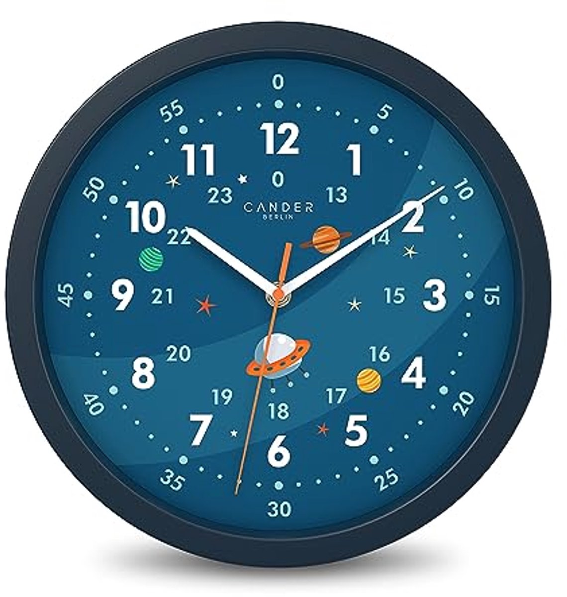 Geruisloze Kinderwandklok 30,5 cm Astronaut voor Kinderen - Ideaal voor Jongens en Meisjes