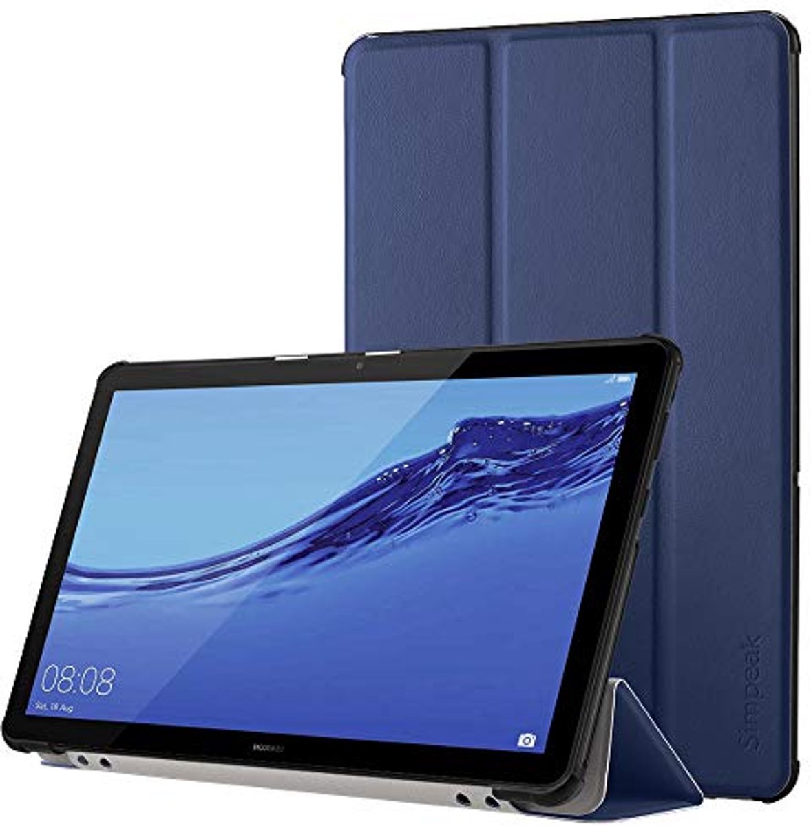 Ultradunne Beschermhoes met Standfunctie voor 10,1 inch Tablet - Blauw
