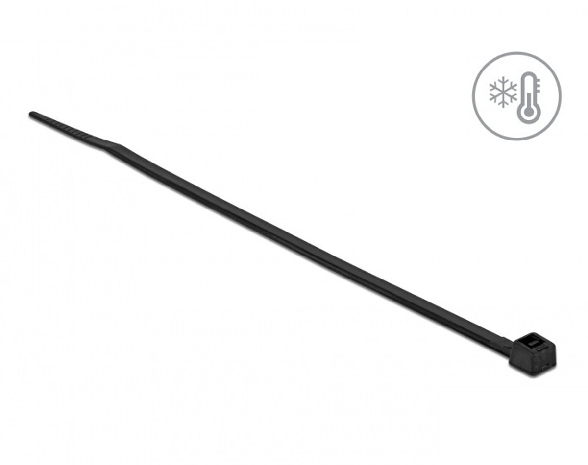 Tie-wraps 200 x 3,6mm / zwart - koudebestendig en UV-resistent (100 stuks)
