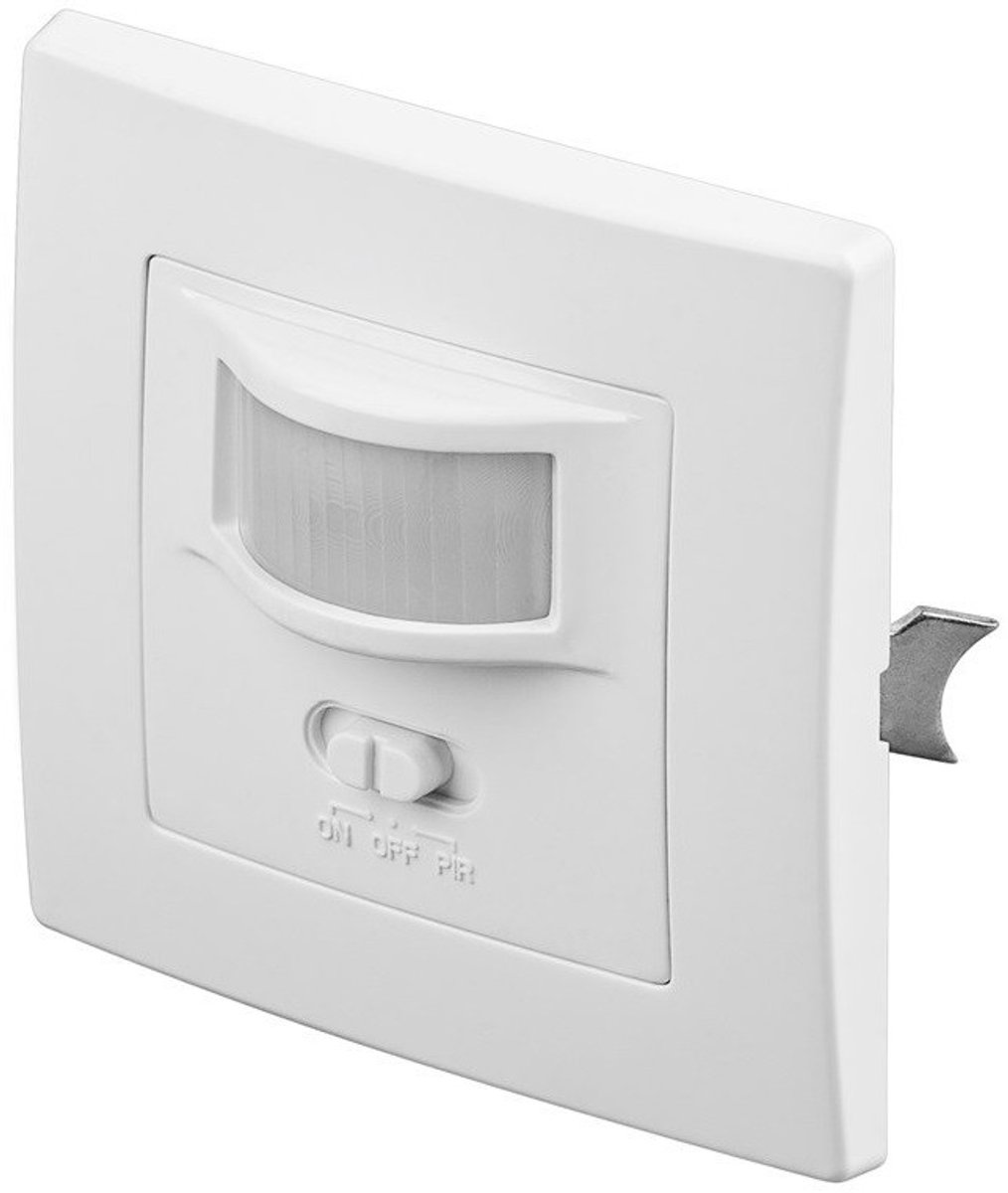Goobay PIR bewegingssensor - 9m bereik - inbouw wandcontactdoos / wit