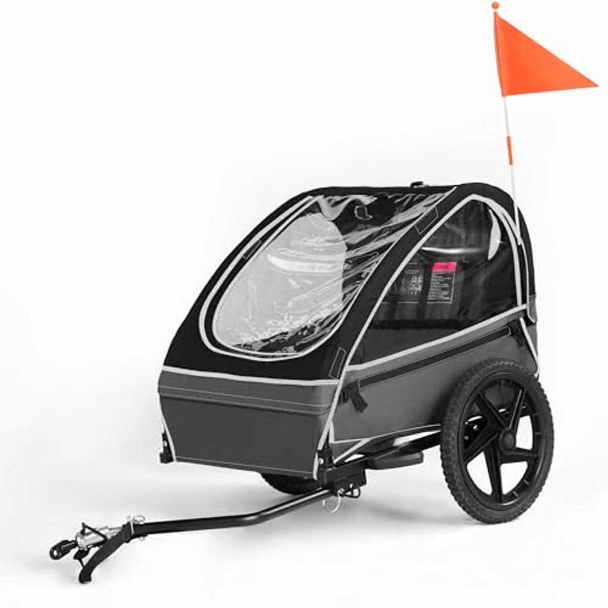 Kinderfietsaanhanger voor 1-2 kinderen met ergonomische zitting - opvouwbaar, eenvoudig te monteren