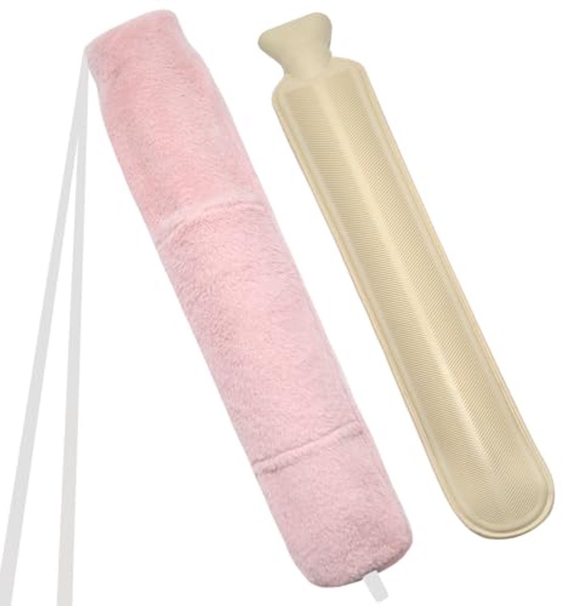 Lange warmwaterkruik 2 liter met handwarmer - Perfect voor rug, schouders en nekwarmte
