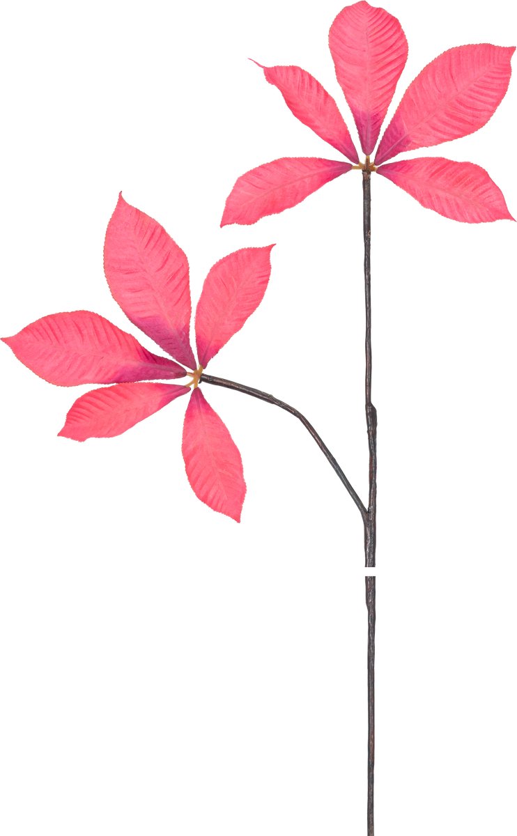 Easyplants Kunsttak Kastanjeblad 63 cm rood