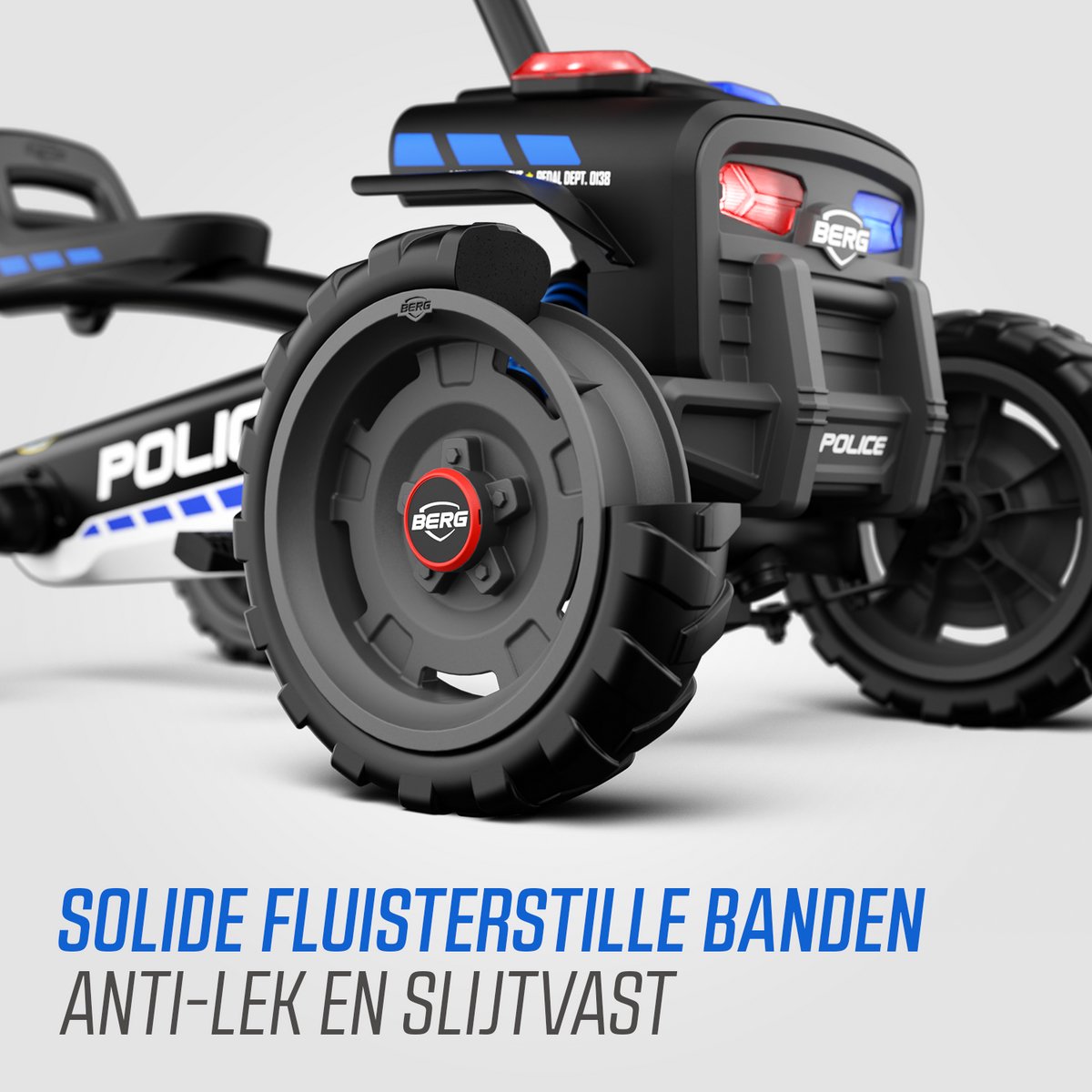BERG Buzzy Police Skelter - Met Soundbox - 2+ jaar - Verstelbare Stoel - Anti-lek EVA banden - Zwart — afbeelding 8