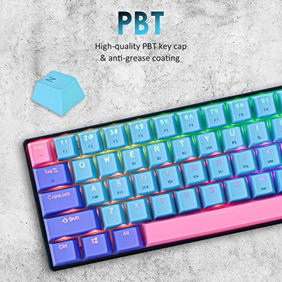 Deepgaming Mini Tm065 Rgb Coolbox Spaans Toetsenbord 69 Toetsen Anti-Ghosting Rgb Verlichting