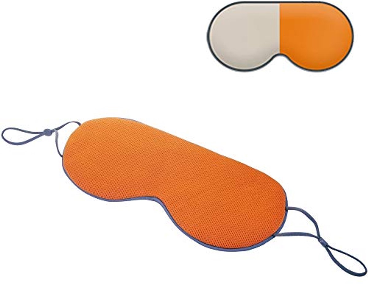 Slaapmasker Lichtgewicht en Zacht - Verstelbaar en Comfortabel - Beige en Oranje