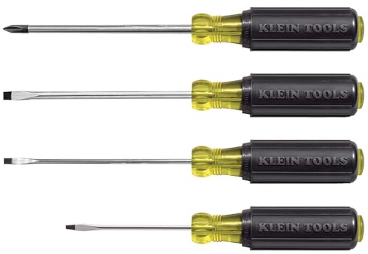Mini Schroevendraaierset met Comfort Grip - 4 Stuks
