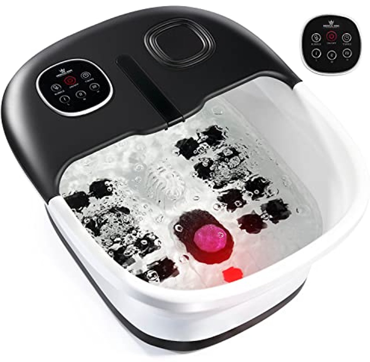 Voet Spa met Warmte en Massage, Opvouwbare Massager met Bubbels en Trillingen, Afstandsbediening
