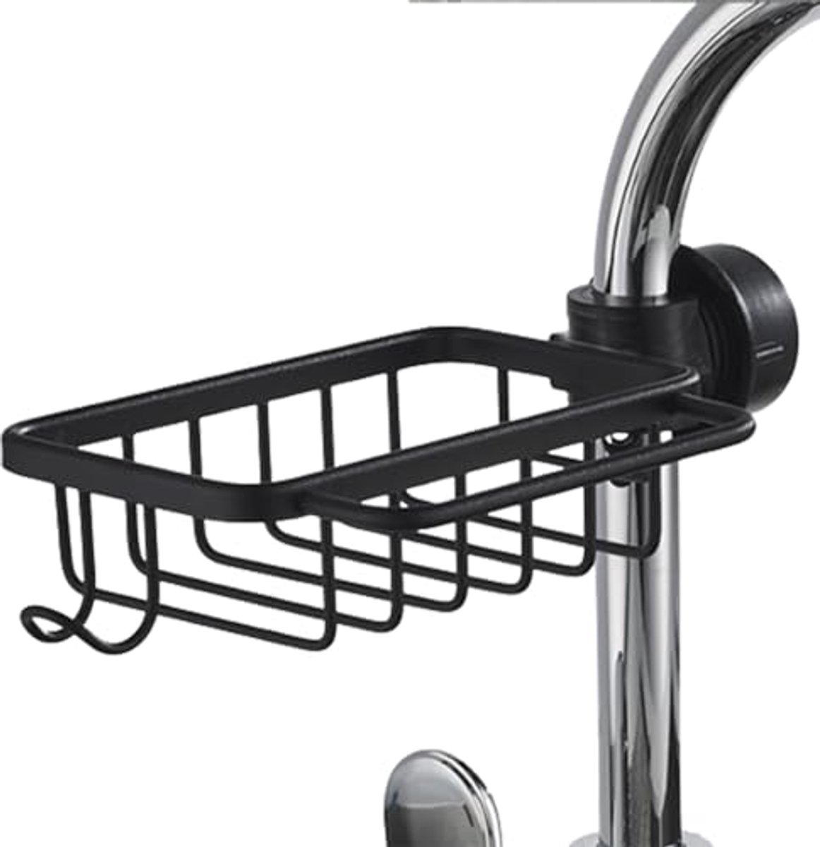 Gootsteenorganizer en kraan opbergrek, hangend aluminium waterafvoerrek zonder boren voor keuken en badkamer