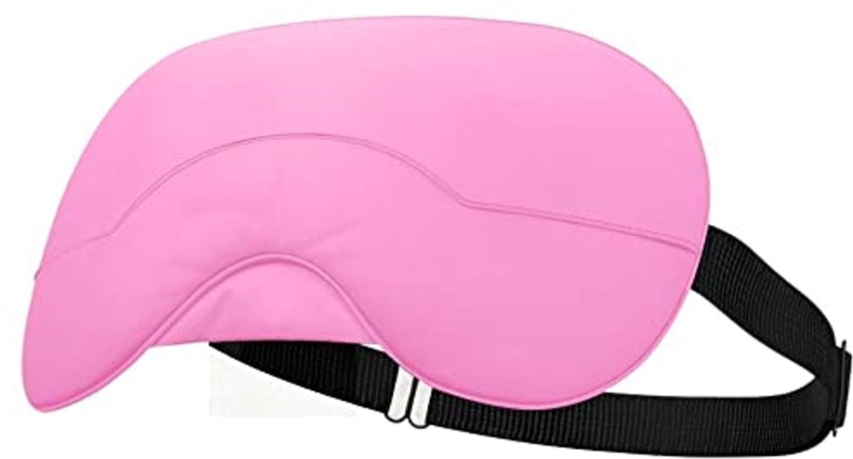 Zijde Slaapmasker voor Dames - Verstelbaar, Ultra-Zacht en Verduisterend Licht - Roze