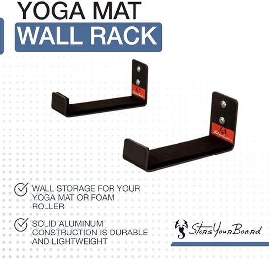 Yogamat Opbergrek voor Fitness - Wandhaken en Organiser voor Schuimrollen en Weerstandsbanden van Yogamat — afbeelding 4