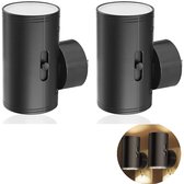 2 stuks LED-nachtlampjes met stekker - Nachtlampjes met stekker, schemersensor - 5-300 lm, instelbare helderheid - 2700K - Dimbare nachtlampjes voor keuken, hal, slaapkamer en trap