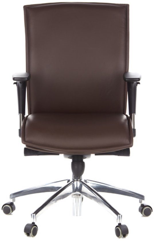 hjh office Murano 10 - Chaise de bureau - Chaise de direction - Luxe - Marron