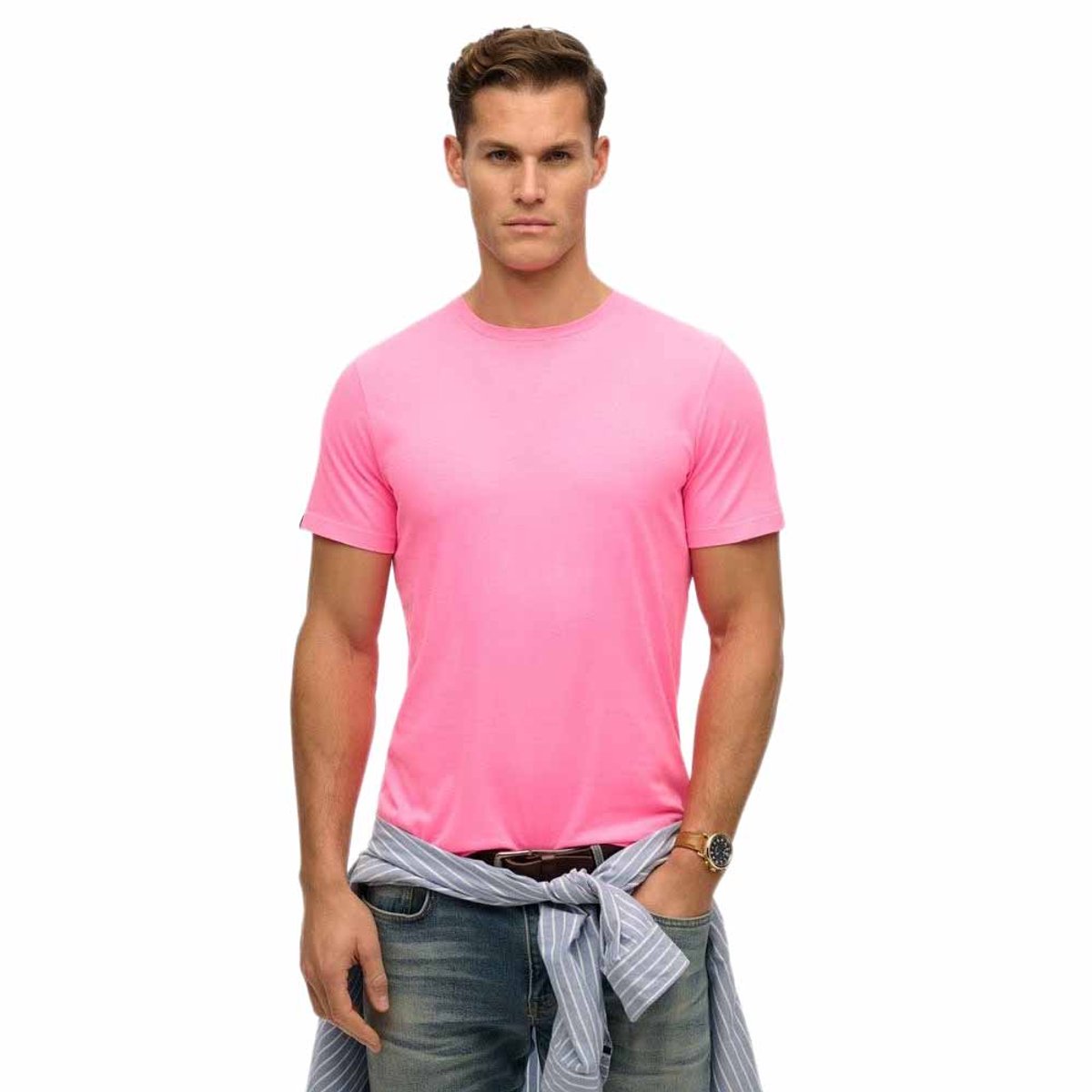 Superdry Klassiek Essential T-shirt Heren T-shirts Roze