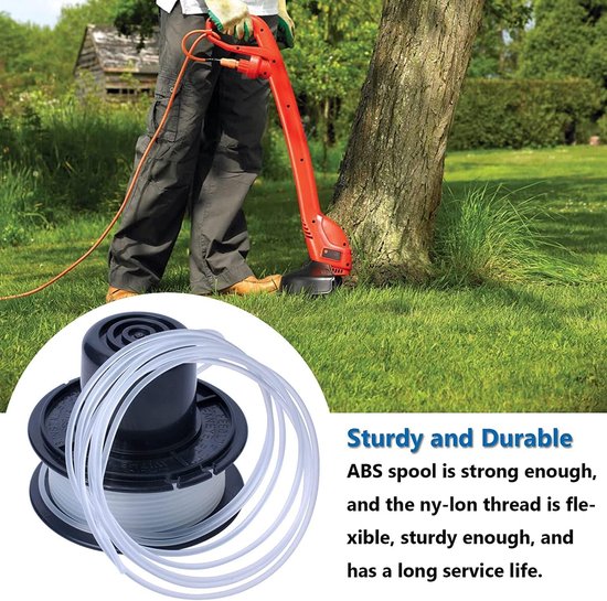 A6226 Lijnspoel geschikt voor Black en Decker Auftipp Automatische Grastrimmer GL250 / GL310 / GL360 / GL360SB met 6m lijn, 6-stuks — afbeelding 2