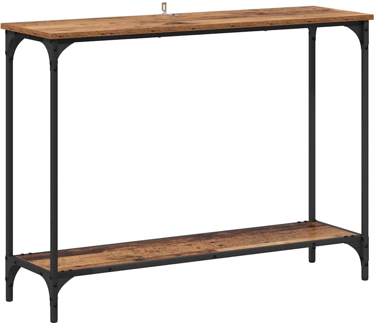 vidaXL Wandtafel - Oud - hout - 101 - x - 30.5 - x - 75 - cm - Bewerkt - hout Oud hout