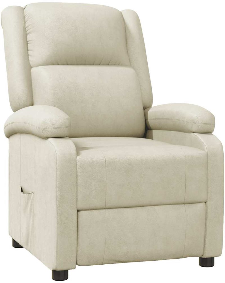 vidaXL Fauteuil - verstelbaar - kunstleer - wit