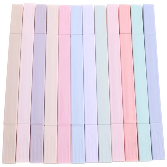 Pastel Markeerstiften, 15 stuks, dubbelzijdige highlighter pen, pastel, verschillende kleuren, esthetische markeerstiften, set voor journaling, notities, bijbelmarker, school en kantoorbenodigdheden