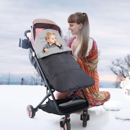 Unyqoos® Universele en warme voetenzak voor kinderwagens met verstelbare ritsen van Unyqoos — afbeelding 4