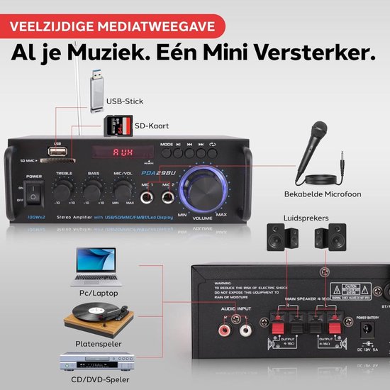 Audio Versterker - Stereo Versterker - Amplifier - Complete Set | bol