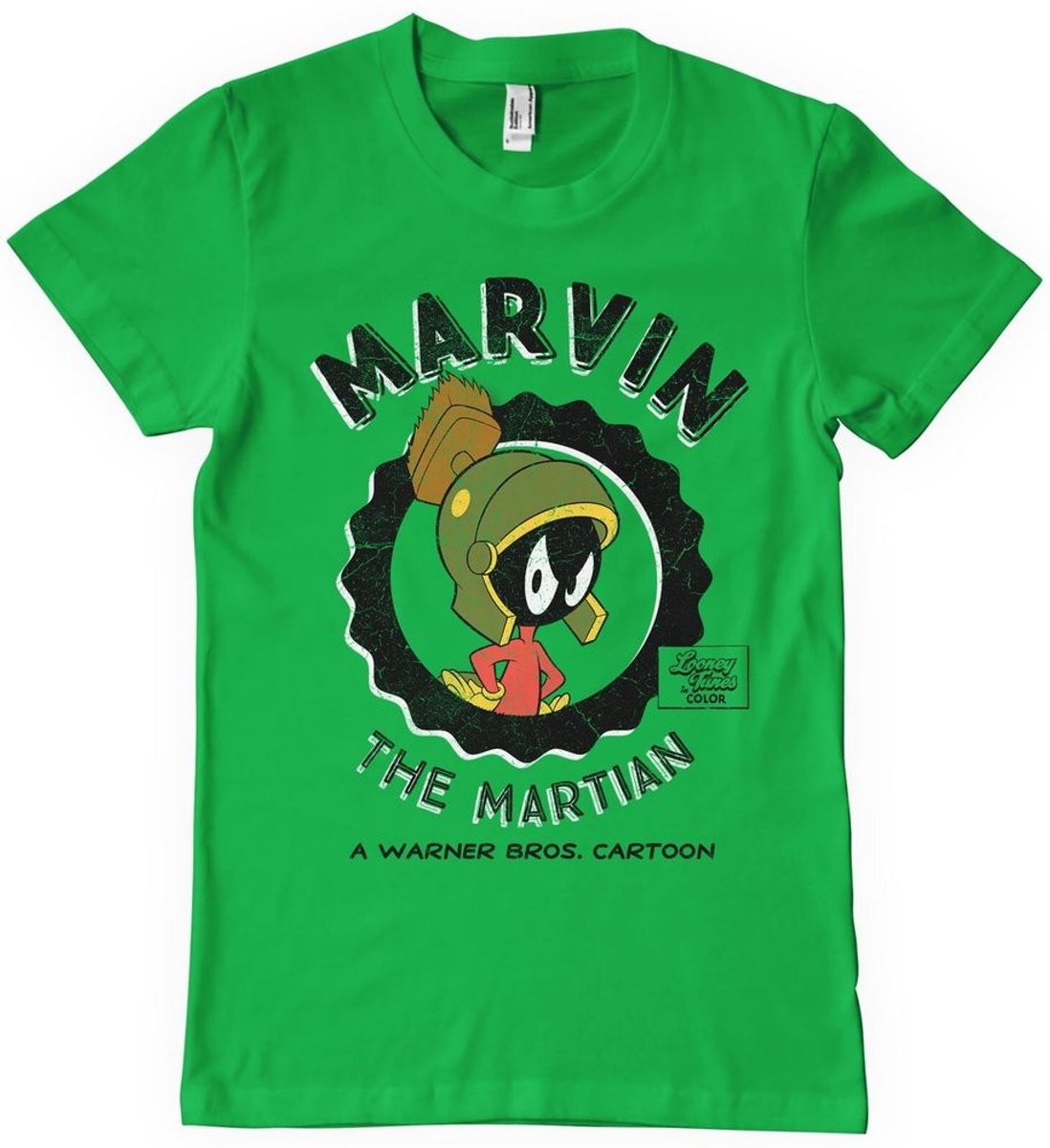 Looney Tunes T-Shirt Marvin The Martian T-Shirt WB-1-LT014-H90-17 Green-M