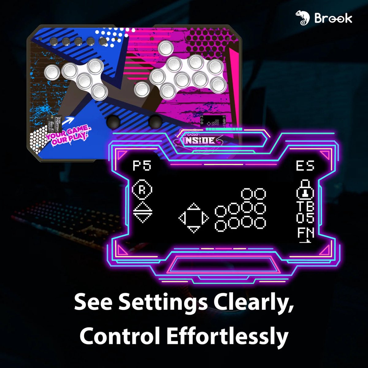 Brook Gen-5W PS5 / Steam Deck / PC Wireless Fighting Board thumbnail 4