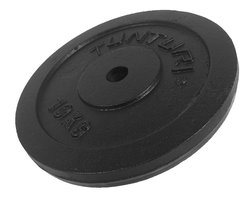 Tunturi Halterschijf - Halter gewichten - 1 x 10 kg - Ø 30 mm - Gietijzer - Incl. fitness app