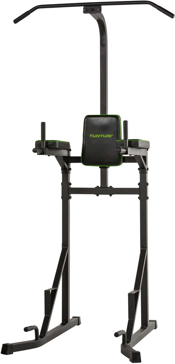 Tunturi PT20 Power Tower - Pull up station - Dip station - Sit up - Bankdrukken - Incl. gratis fitness app