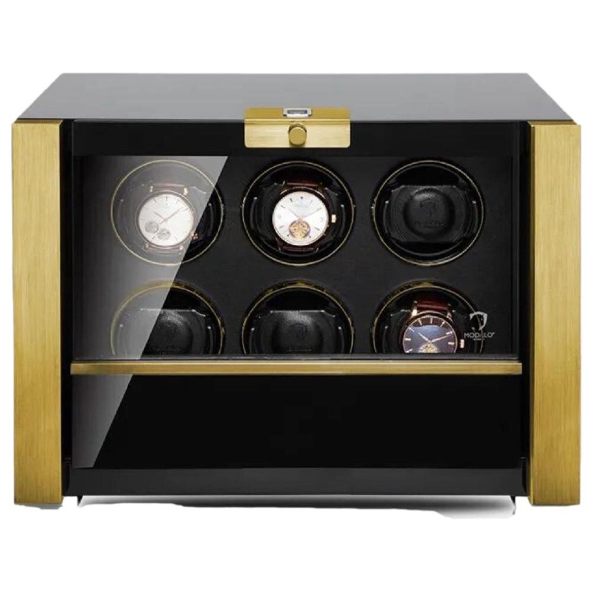 Modalo - 3906614G - Horlogeopwinder voor 6 horloges - zwart - Victory