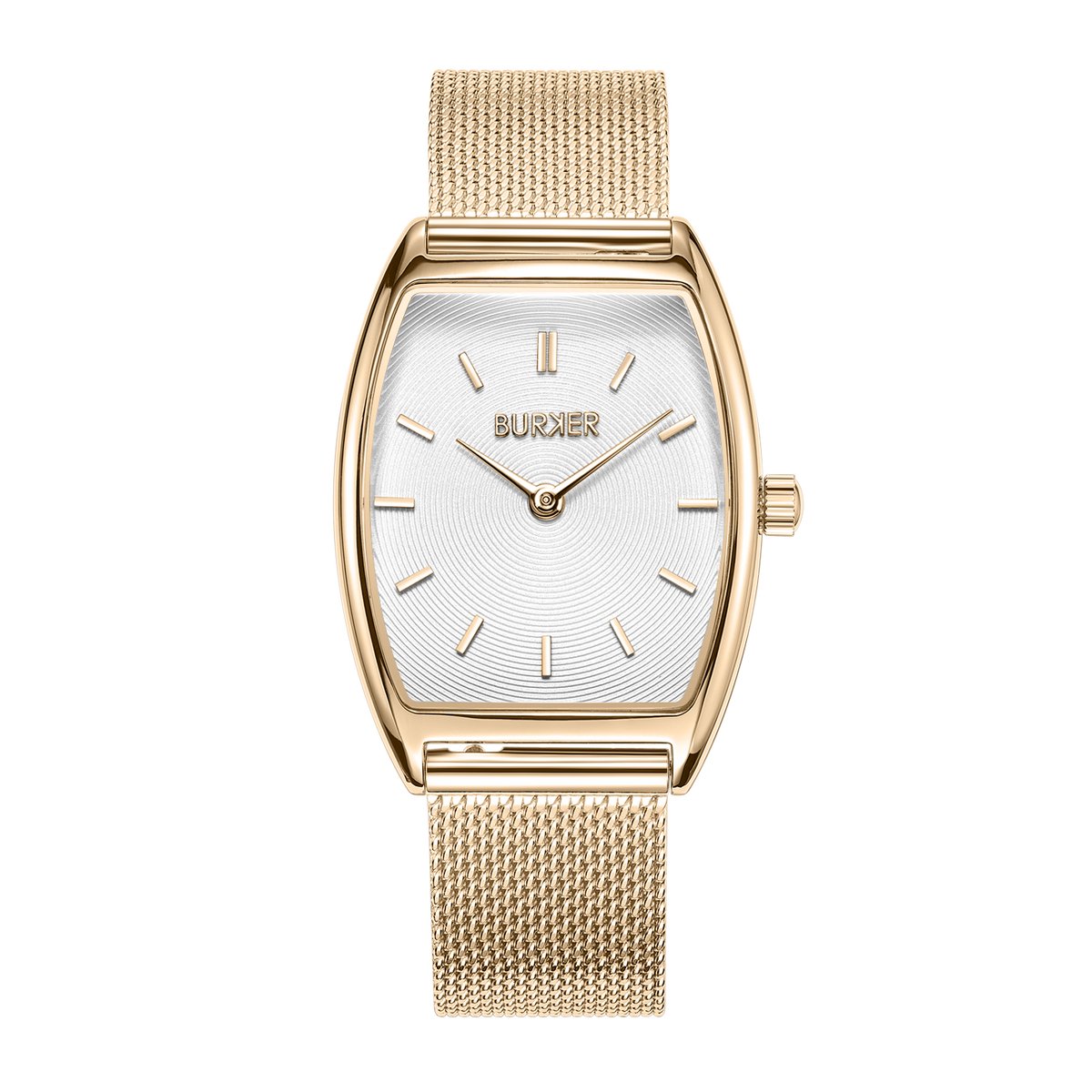 BURKER Grace Horloge Dames - Ovaal - Goud White - Milanese Band - 25 mm