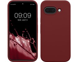 kwmobile telefoonhoesje geschikt voor Google Pixel 9a - Hoesje met siliconen coating - Smartphone case in wijnrood