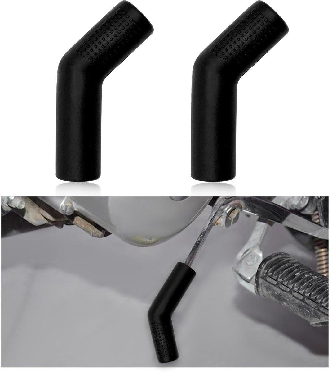 Image of 2 stuks beschermers voor schakelpookschoenen voor motorfietsen, antislip rubberen schakelpookhoes voor motorfietsen, universele schakelpedaalhoes voor motorfietsen, offroad- en ATV-motoraccessoires