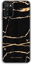 Case Company® - Hoesje geschikt voor Samsung Galaxy A03S hoesje - Gouden marmer - Soft Cover Telefoonhoesje - Bescherming aan alle Kanten en Schermrand