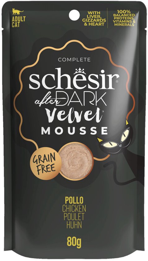 Schesir After Dark Velvet Mousse Kip - 12 x 80 gr - Voordeelverpakking