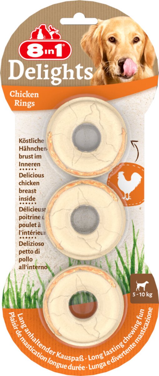 8in1 Delights Rings - 6 x 3 stuks - Voordeelverpakking