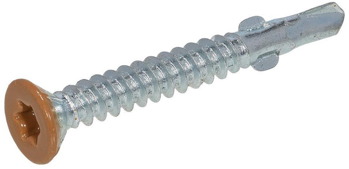 Proftec - Vleugelteks/Poortframe schroeven - Torx 20 - 4,2x32mm - Verzinkt - Platkop (100 stuks)