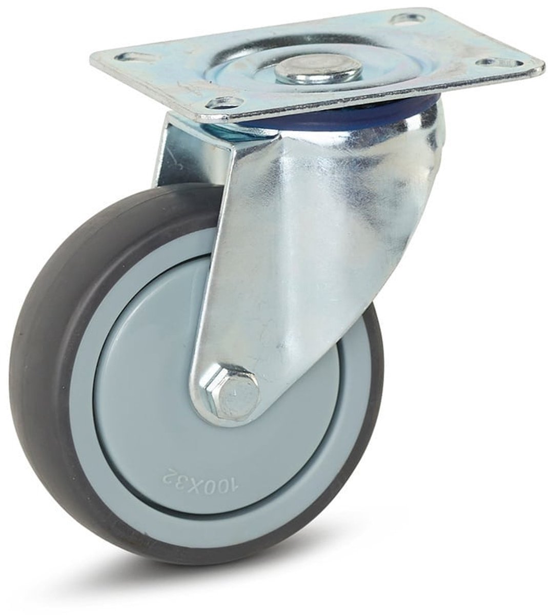 Apparaten zwenkwiel met topplaat - 100mm - 110kg
