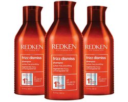 Redken Frizz Dismiss Shampoo - 3 x 300 ml - Voordeelverpakking