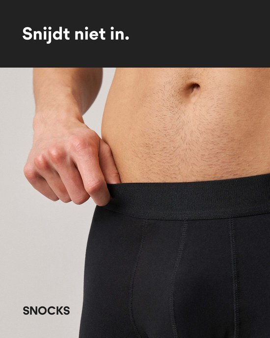 SNOCKS Boxershorts Heren, 6 stuks, Biologisch Katoen, Clean Zonder Logo