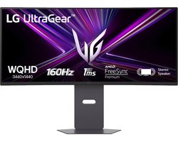 LG UltraWide 34G600A-B Curved Gaming Monitor - 34 inch - 160Hz - 1ms - UltraWide QHD (3440x1440) - HDR10 - FreeSync Premium - Ingebouwde Luidsprekers