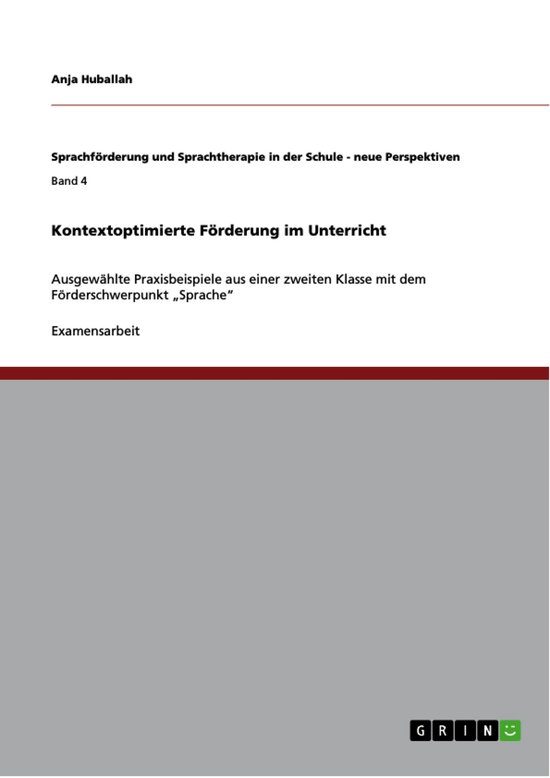 Kontextoptimierte Förderung im Unterricht - cover